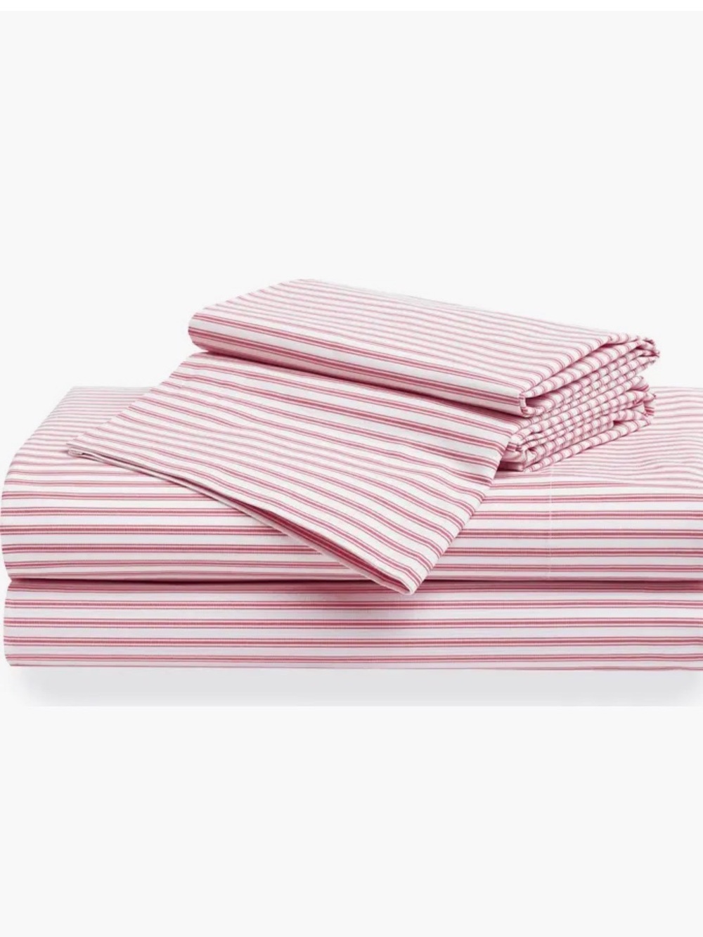 Petite Plum NEW King Size Antique Ticking Stripe Cotton Sheet Set $179 MSRP